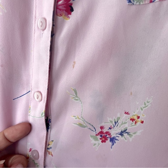 Roaman’s Lightweight Floral & Pink Plus Size Women’s Blouse 32W (3X) - Picture 3 of 13